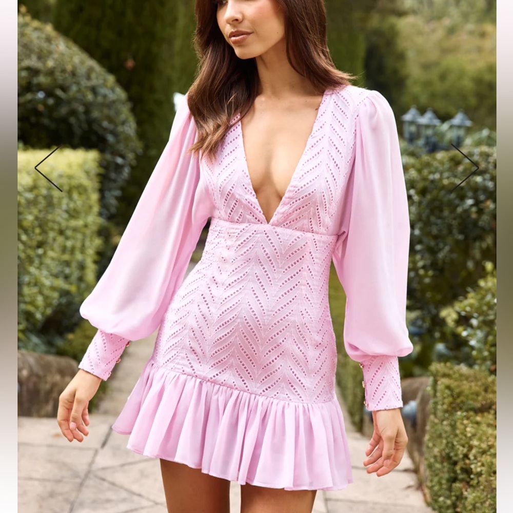 Hello Molly Sunlit Social Mini Dress in Lilac